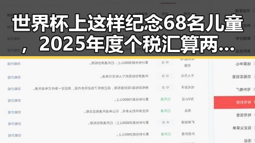 世界杯上这样纪念68名儿童,2025年度个税汇算两种情况要注意引发吃瓜聚合关注